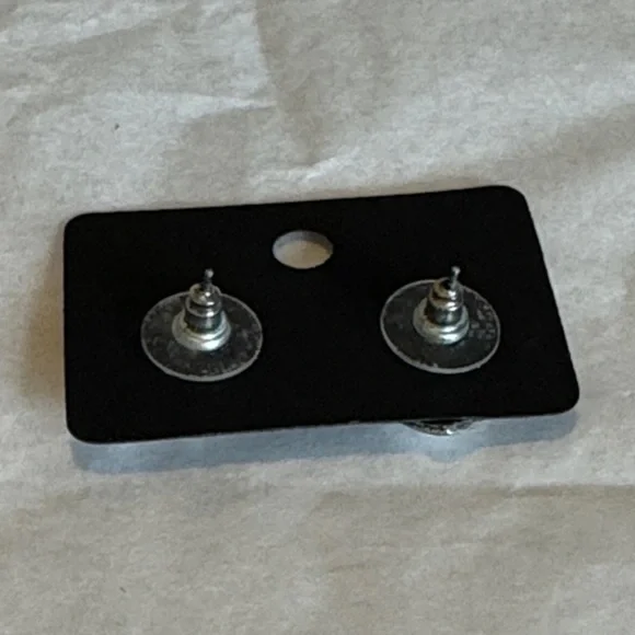 Silver Heart Earrings For Pierced Ears - Picture 12 of 12